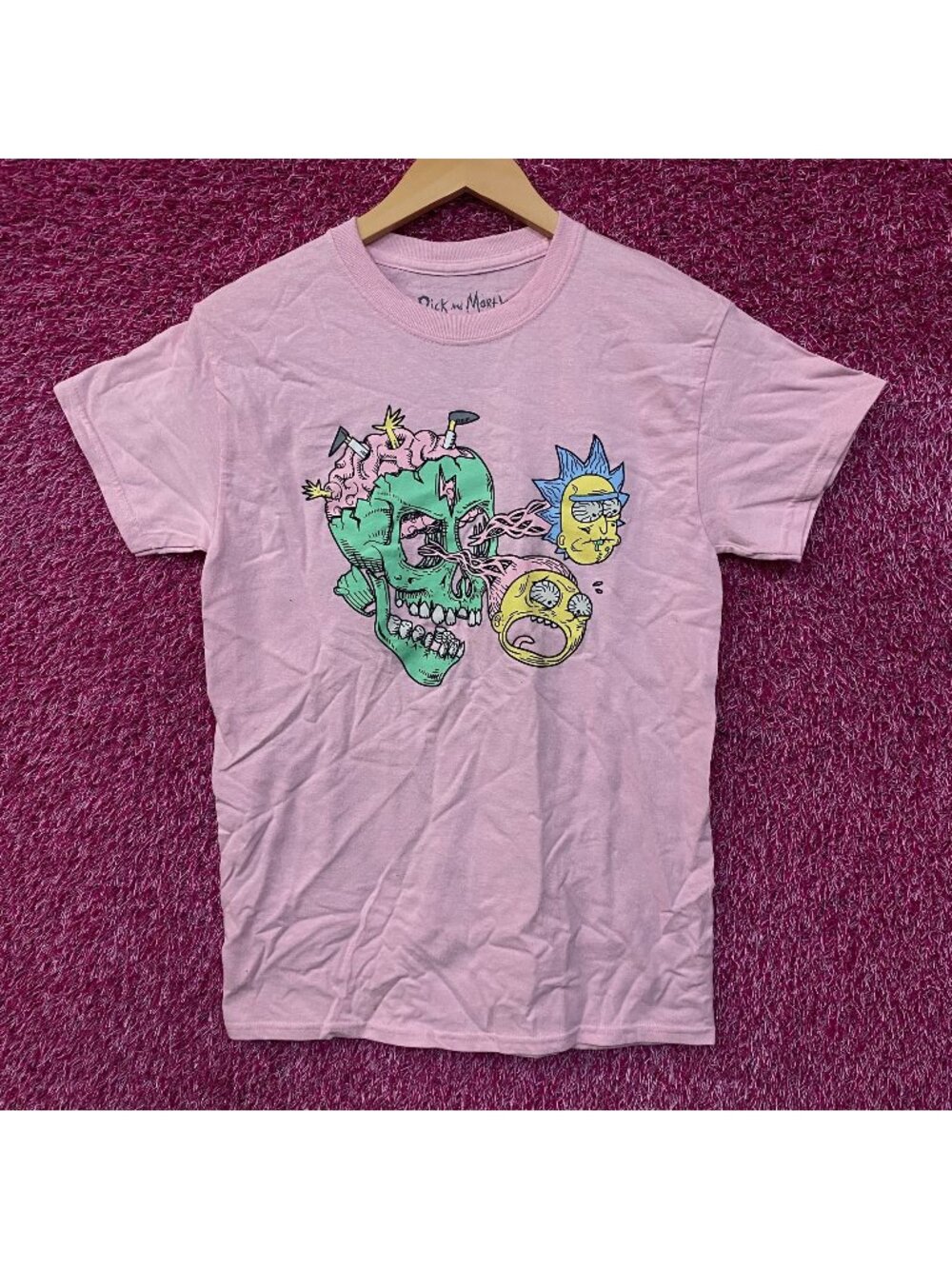 Adult Swim Rick and Morty Neon Eyeballs T-Shirt Small